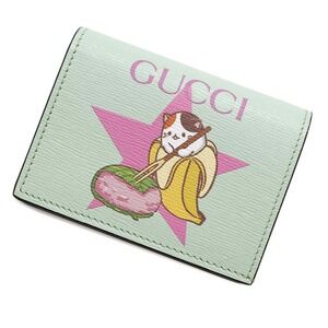 Gucci Bananya Compact Leather Bifold Wallet